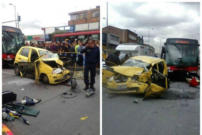 Nueve Heridos En Accidente Entre Bus De Transmilenio Y Un Taxi En La Calle EL ESPECTADOR