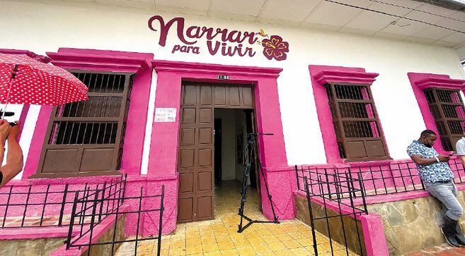 La sede del colectivo que fundó Mayerlis Angarita está en el centro de San Juan Nepomuceno. / Camilo Pardo