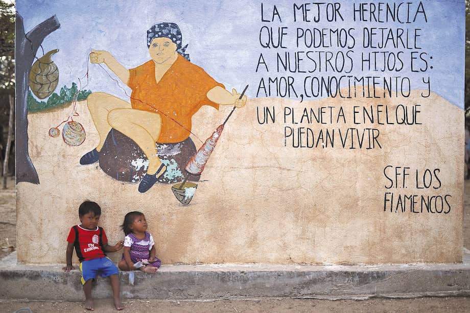 Según datos oficiales, el 4 % de la población colombiana es indígena. En la foto: niños de la comunidad wayuu. / Óscar Pérez - El Espectador
