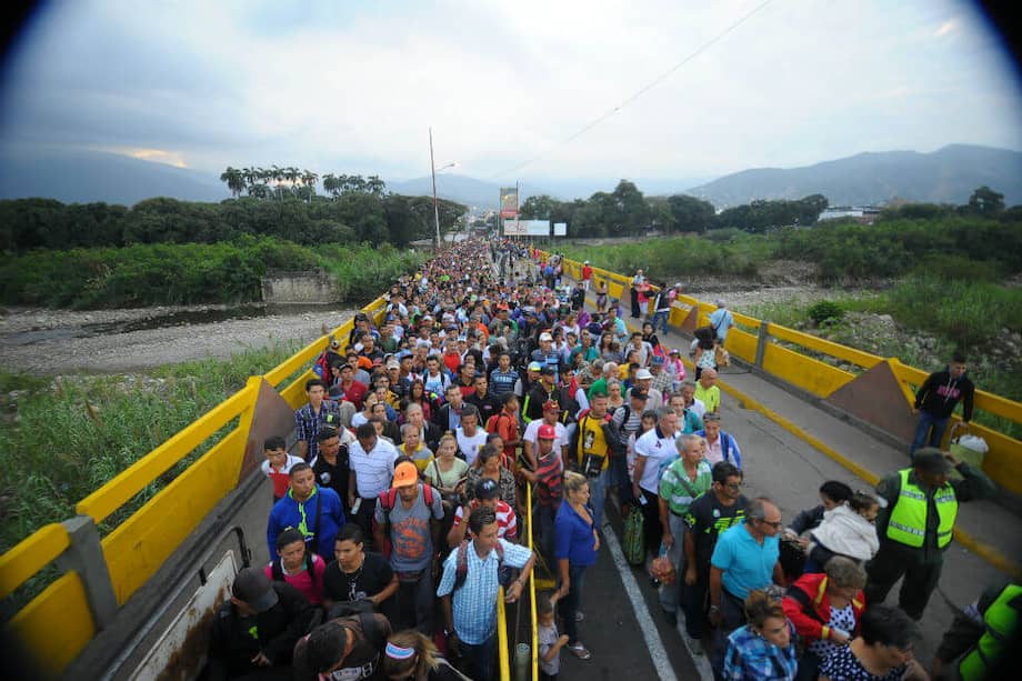 El 76% de estos migrantes se han desplazado por la frontera del puente Simón Bolívar que conecta con el Estado de Táchira.