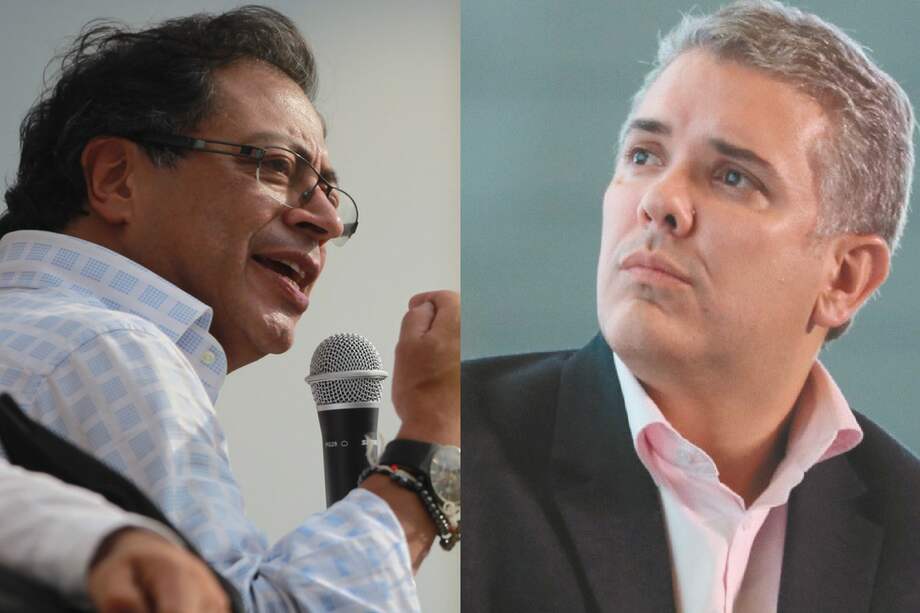 Gustavo Petro, excandidato presidencial, e Iván Duque, presidente electo.  / Agencia EFE