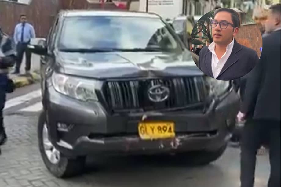 El esquema de seguridad pertenece a la representante Yulieth Sánchez (Centro Democrático). En la foto, Camilo Arenas, el asesor de la congresista que manejaba el vehículo.