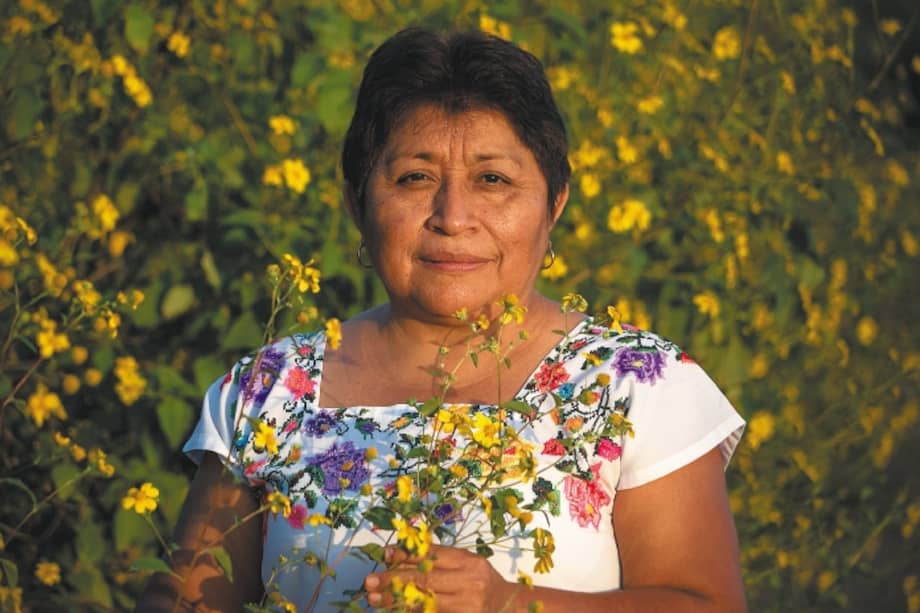 Leydy Pech, líder maya que fue galardonada con el premio Goldman por su lucha contra la siembra de soya transgénica de Monsanto en la península de Yucatán, al sur de México.