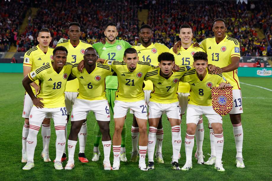 El once titular que presentó Colombia en el empate sin goles contra Chile.