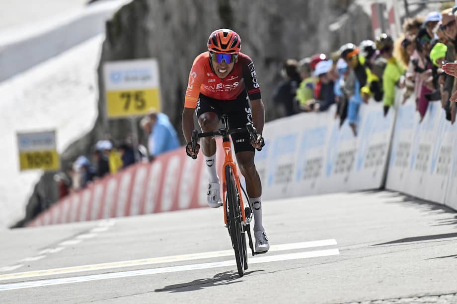 El ciclista colombiano Egan Bernal durante la cuarta etapa de la Vuelta a Suiza. 