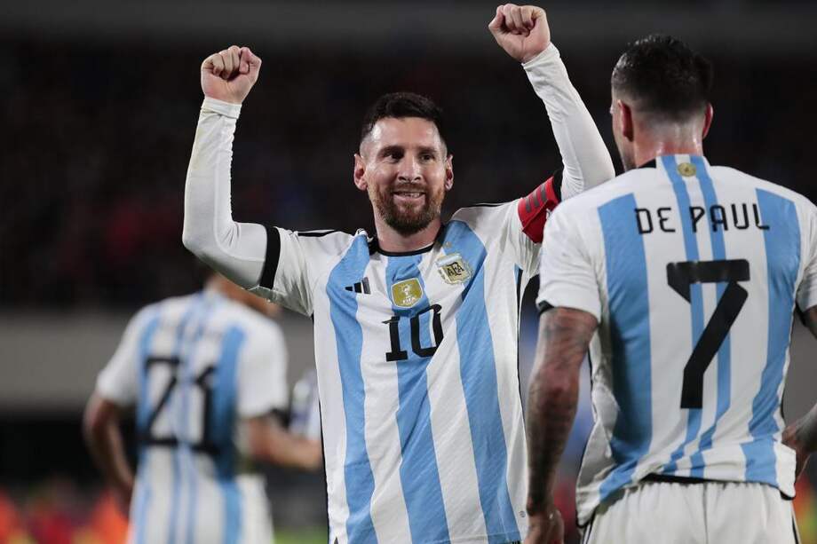 Lionel Messi y Rodrigo De Paul, campeones del mundo con Argentina de la Copa Mundial de la FIFA Catar 2022.