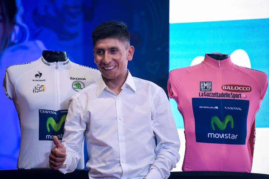 Nairo Quintana fue presentado oficialmente por el Movistar Team en Bogotá.