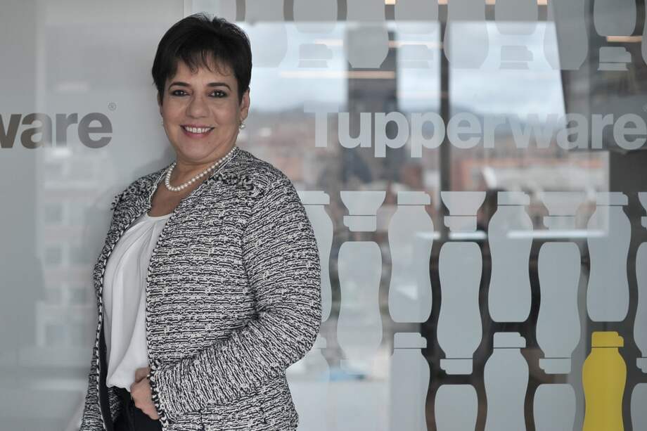 Cecilia Nunes es la cabeza máxima de Tupperware para Colombia y Ecuador, multinacional que produce plásticos herméticos para la cocina.  / Óscar Pérez - El Espectador