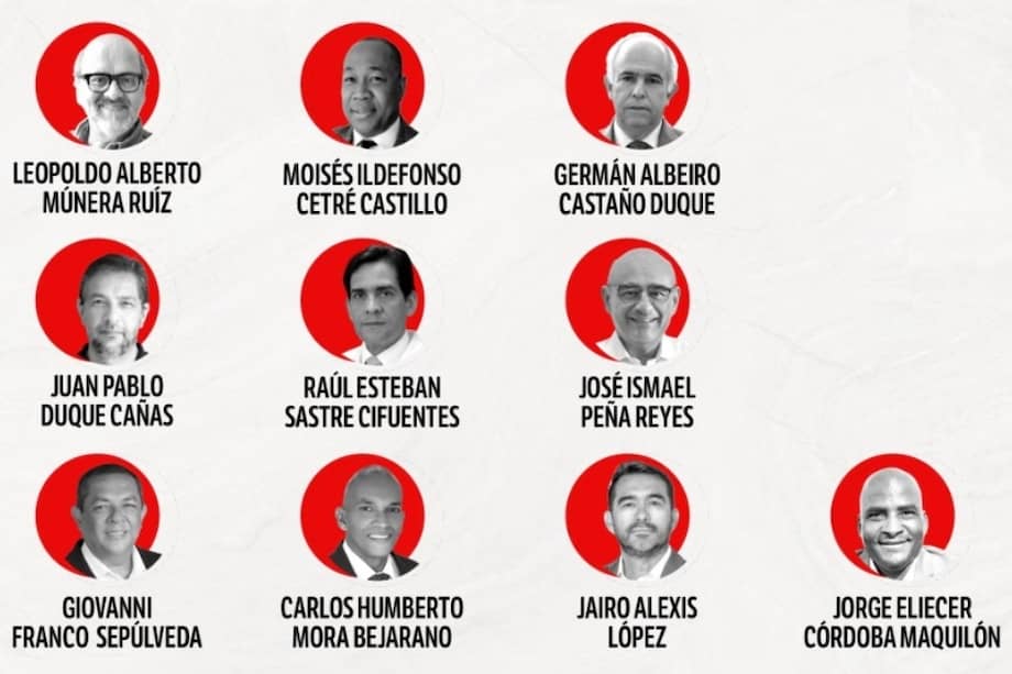 Ellos son los 10 candidatos a la rectoría de la Universidad Nacional. Al final, el Consejo Superior Universitario (CSU) eligió a José Ismael Peña como rector. 