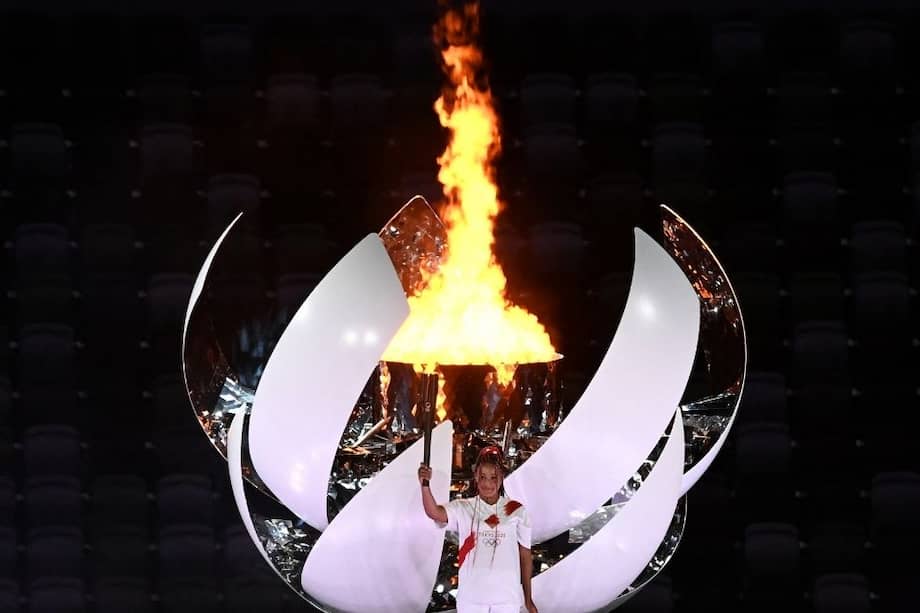 Foto de referencias. Naomi Osaka, encargada de encender la llama olímpica en los Juegos de Tokio en 2021.