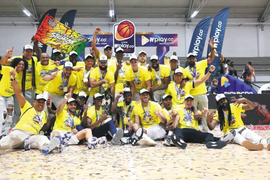Caribbean Storm Islands logró su primer título en la Liga Wplay de Baloncesto Profesional tras ganarle la final a Cafeteros en Ríonegro. / DPB