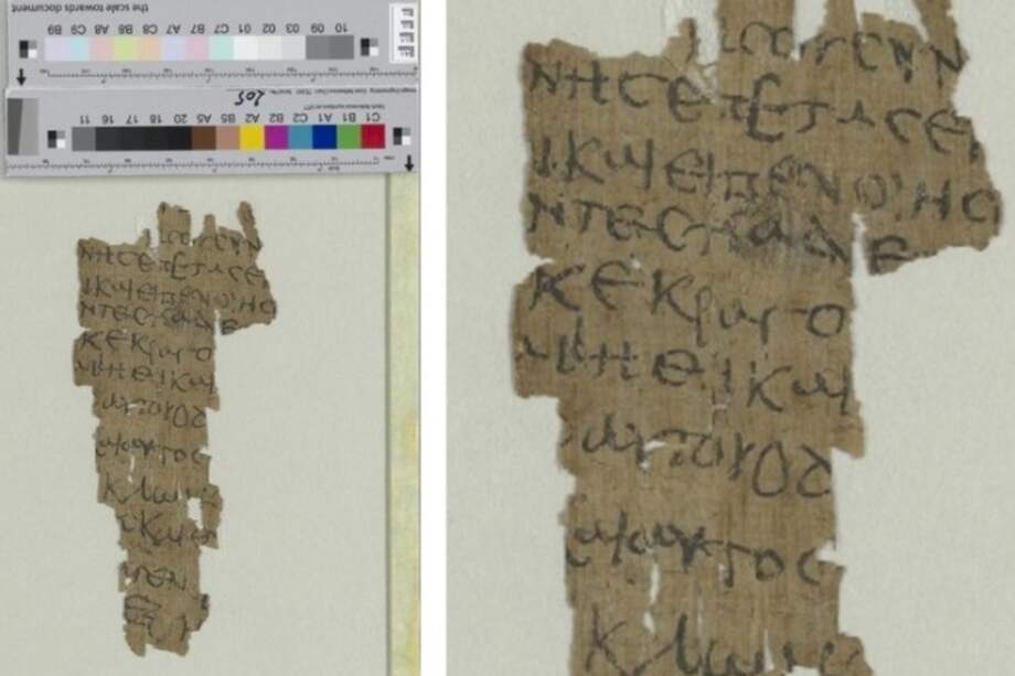 Fragmento del papiro hallado por los investigadores.