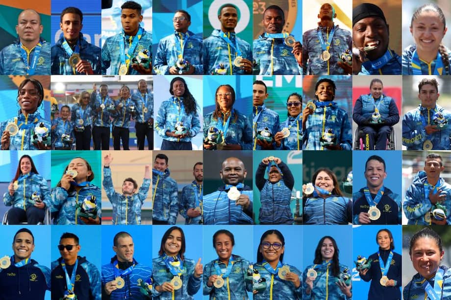 Los paratletas colombianos que lograron las 50 medallas de oro históricas en los Parapanamericanos de Chile.