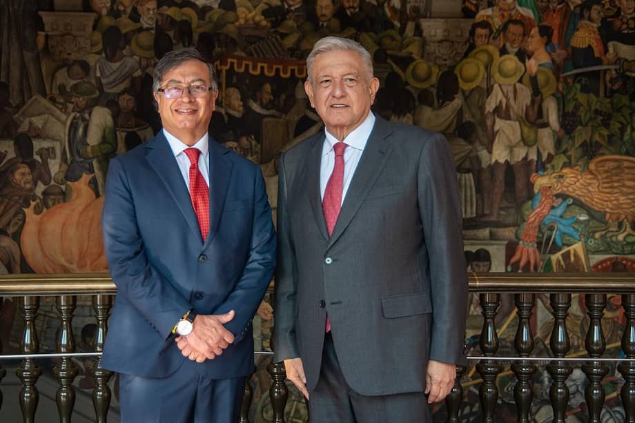 Los presidentes de Colombia, Gustavo Petro, y México, Andrés Manuel López Obrador.