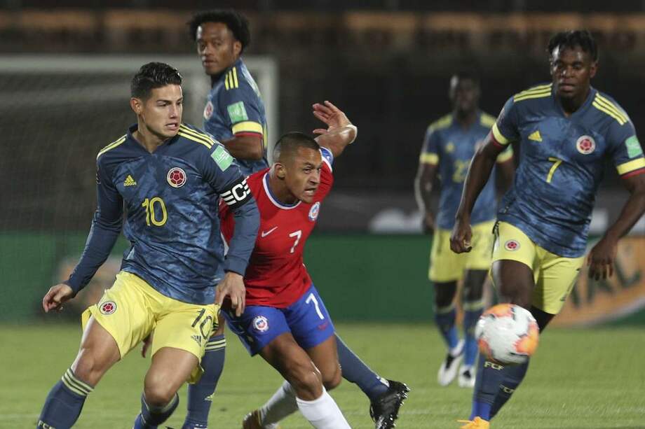 En el último partido de Colombia visitando a Chile terminó con un empate a dos goles.