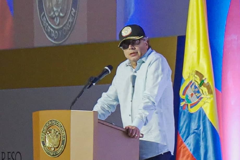 El presidente Gustavo Petro intervino este viernes en la clausura del Congreso Nacional de Municipios, en Cartagena.
