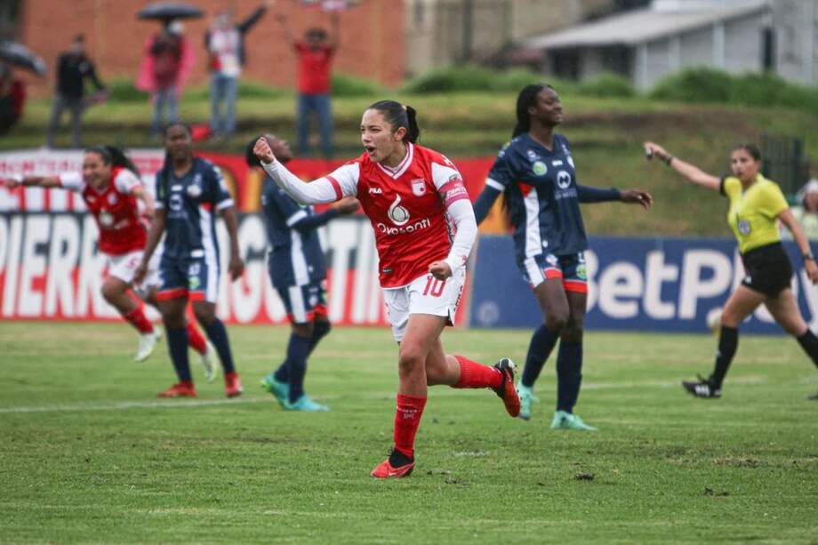 María Camila Reyes, autora de uno de los goles con los que Santa Fe venció a Alianza (2-0) este miércoles.