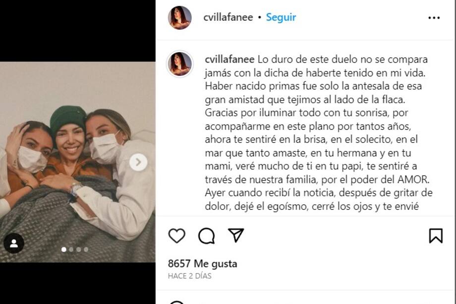 Prima de Alejandra Villafañe dio detalles de los últimos días de vida de la actriz